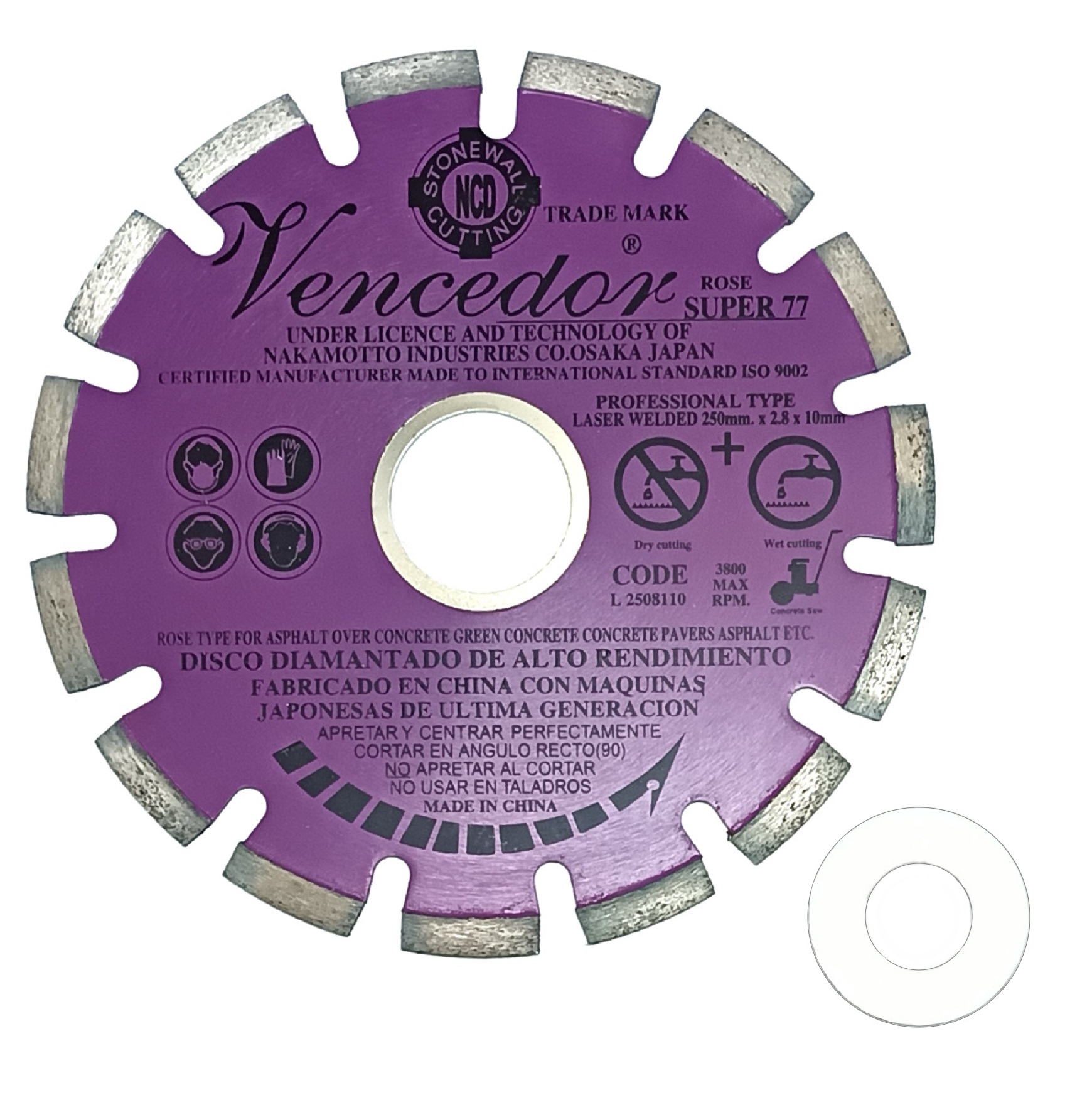 SB25062 Ds Diam. ALTO REND. 10" Corta Pavimento